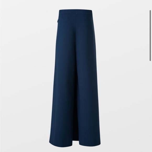 AKRIS Foss Wool Double Face Wide Leg Pants Apron Wrap Asymmetric Panel Trouser 8 - Picture 6 of 17